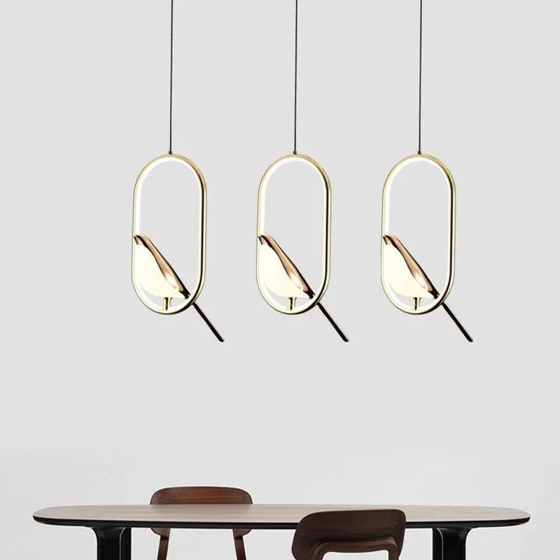 Magpie Bird Pendant Light