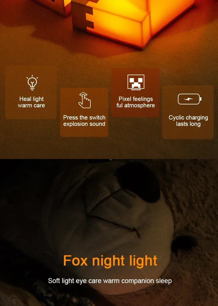 Blocky Fox Desk Lamp