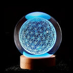 Flower of Life Crystal Lamp