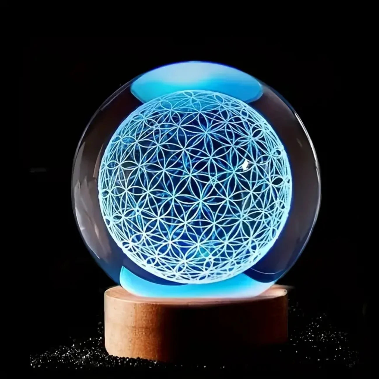 Flower of Life Crystal Lamp
