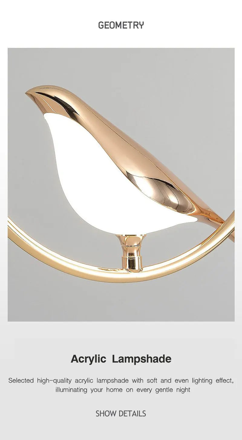 Magpie Bird Pendant Light