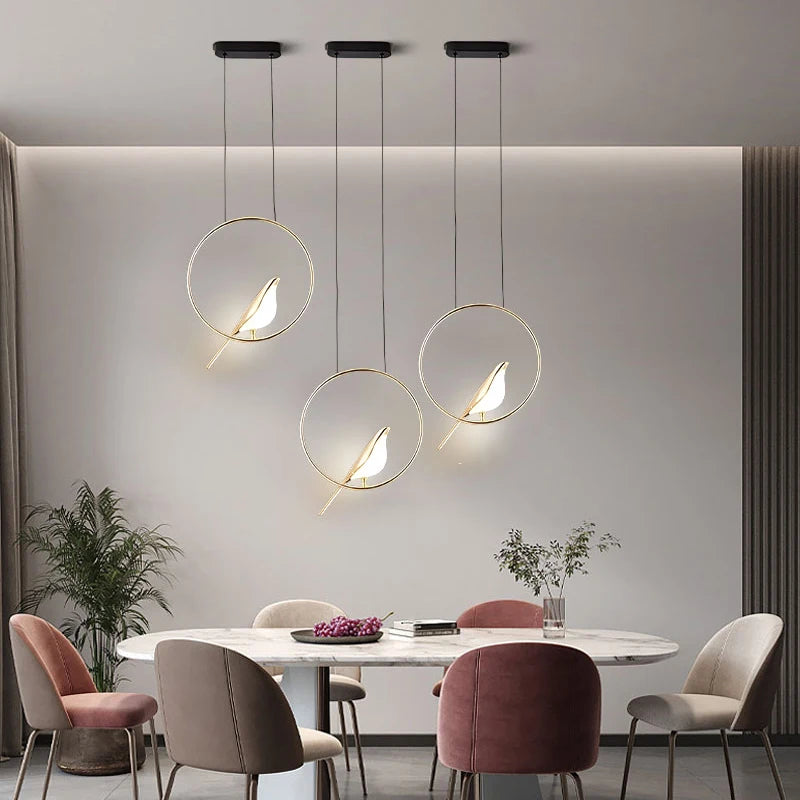 Magpie Bird Pendant Light