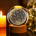 Flower of Life Crystal Lamp