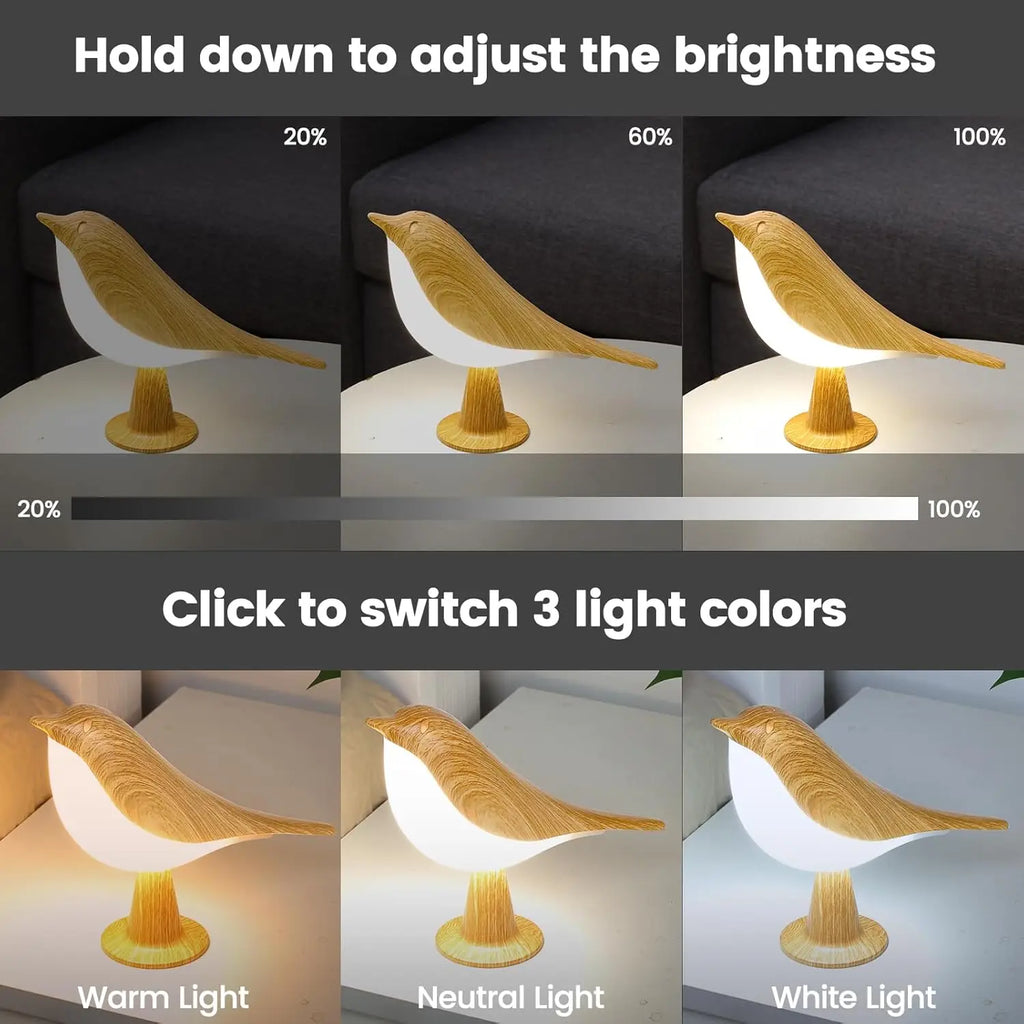 Art Deco Bird Touch Lamp