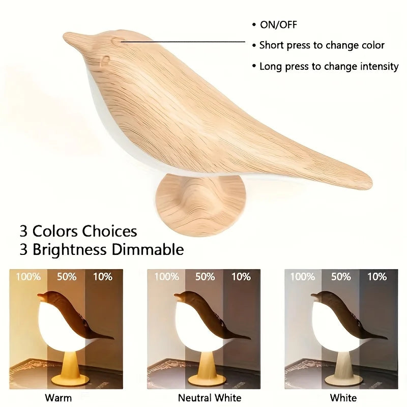 Art Deco Bird Touch Lamp