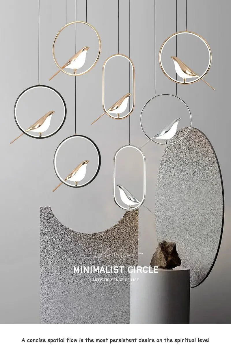 Magpie Bird Pendant Light