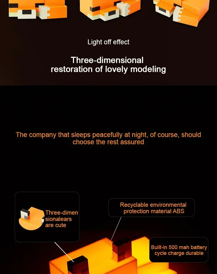 Blocky Fox Desk Lamp