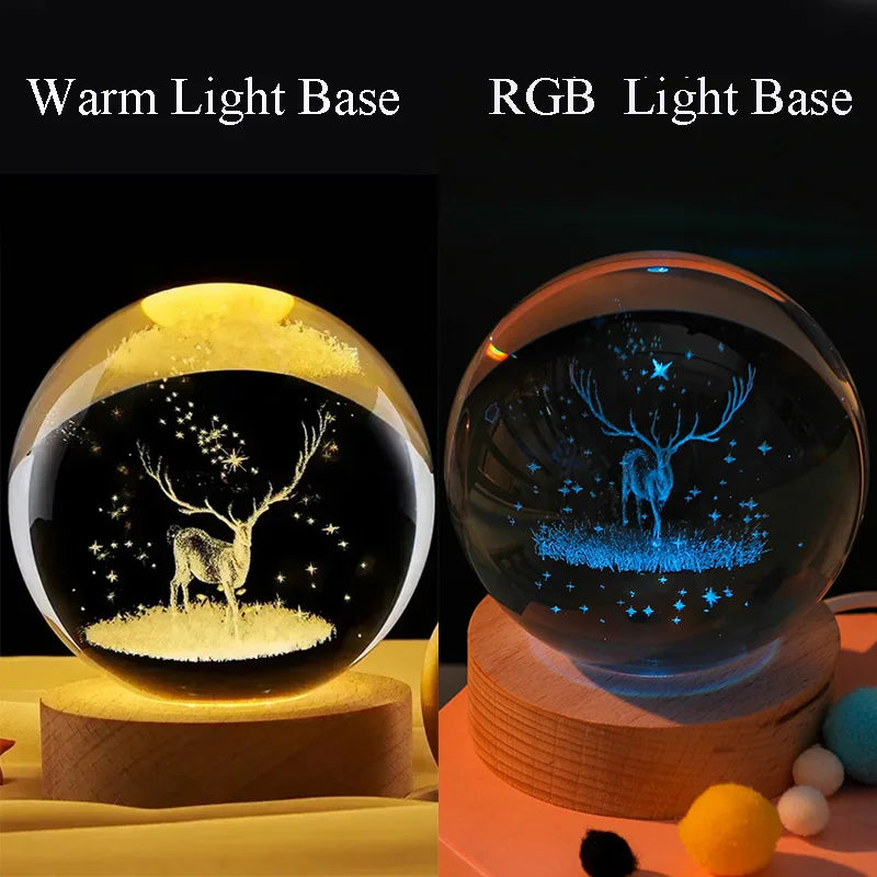 Crystal Solar System Lamp