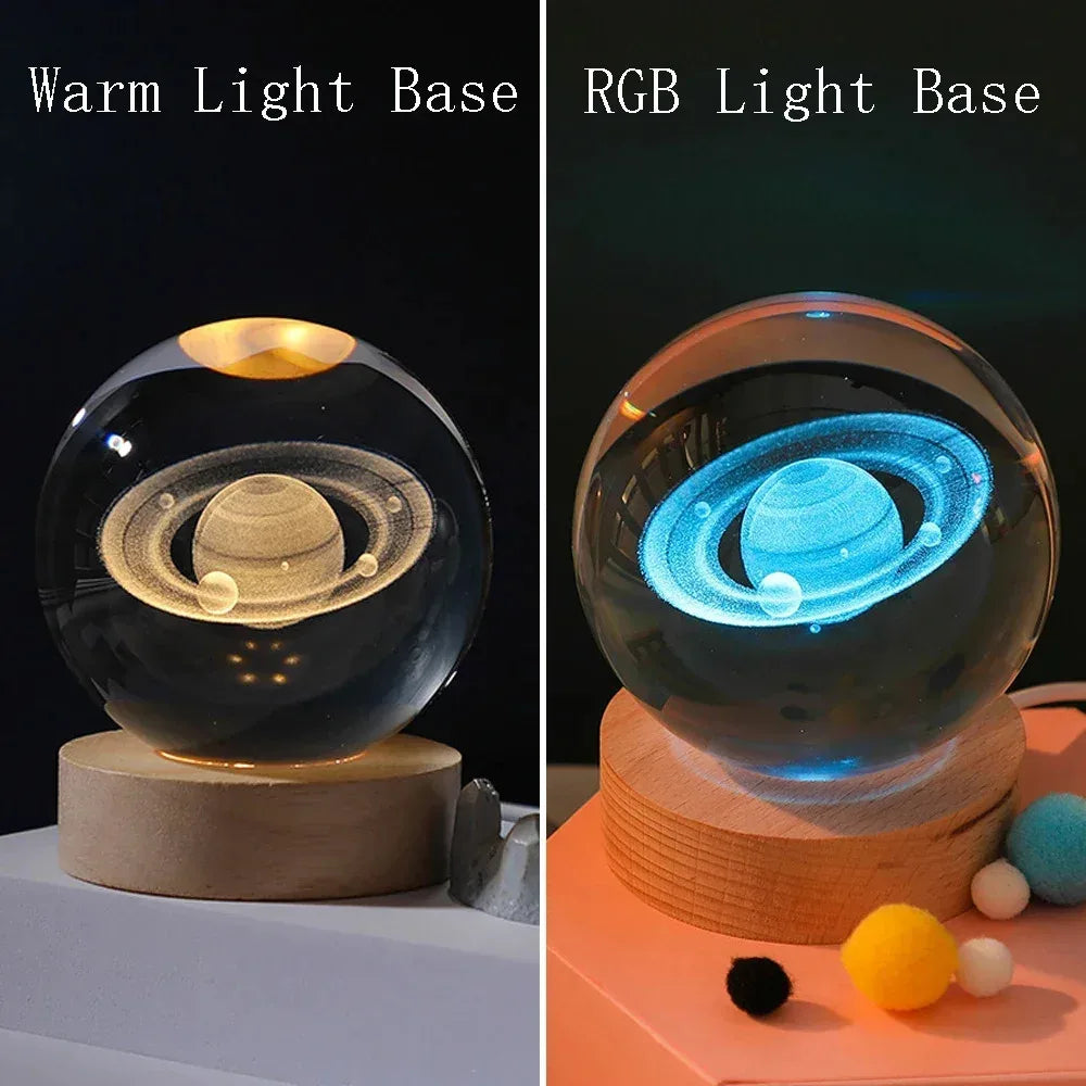 Crystal Solar System Lamp