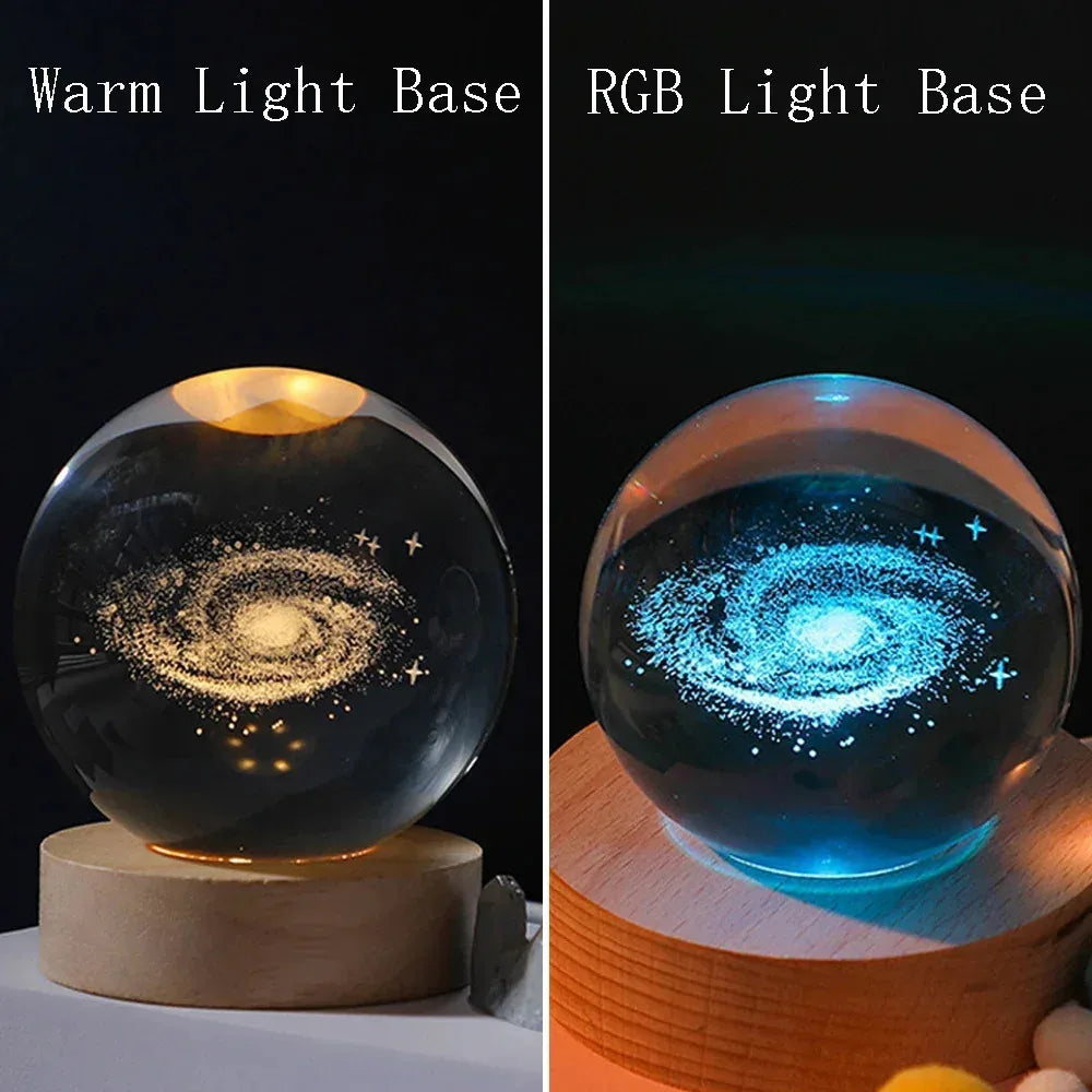 Crystal Solar System Lamp