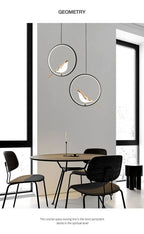 Magpie Bird Pendant Light