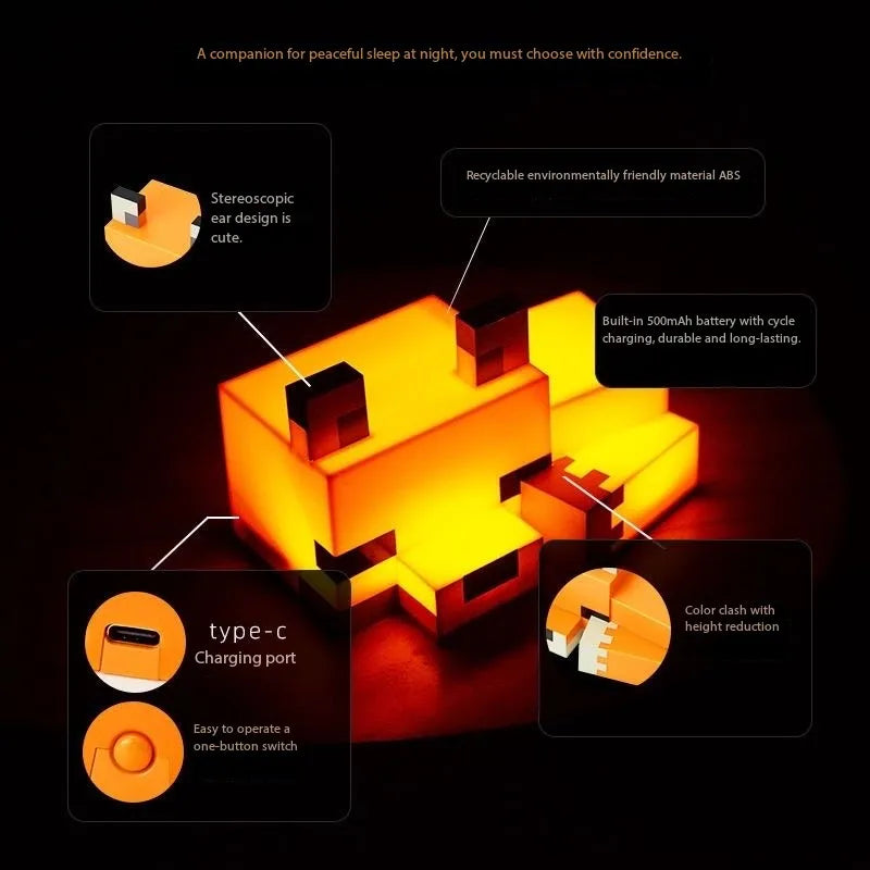 Blocky Fox Desk Lamp