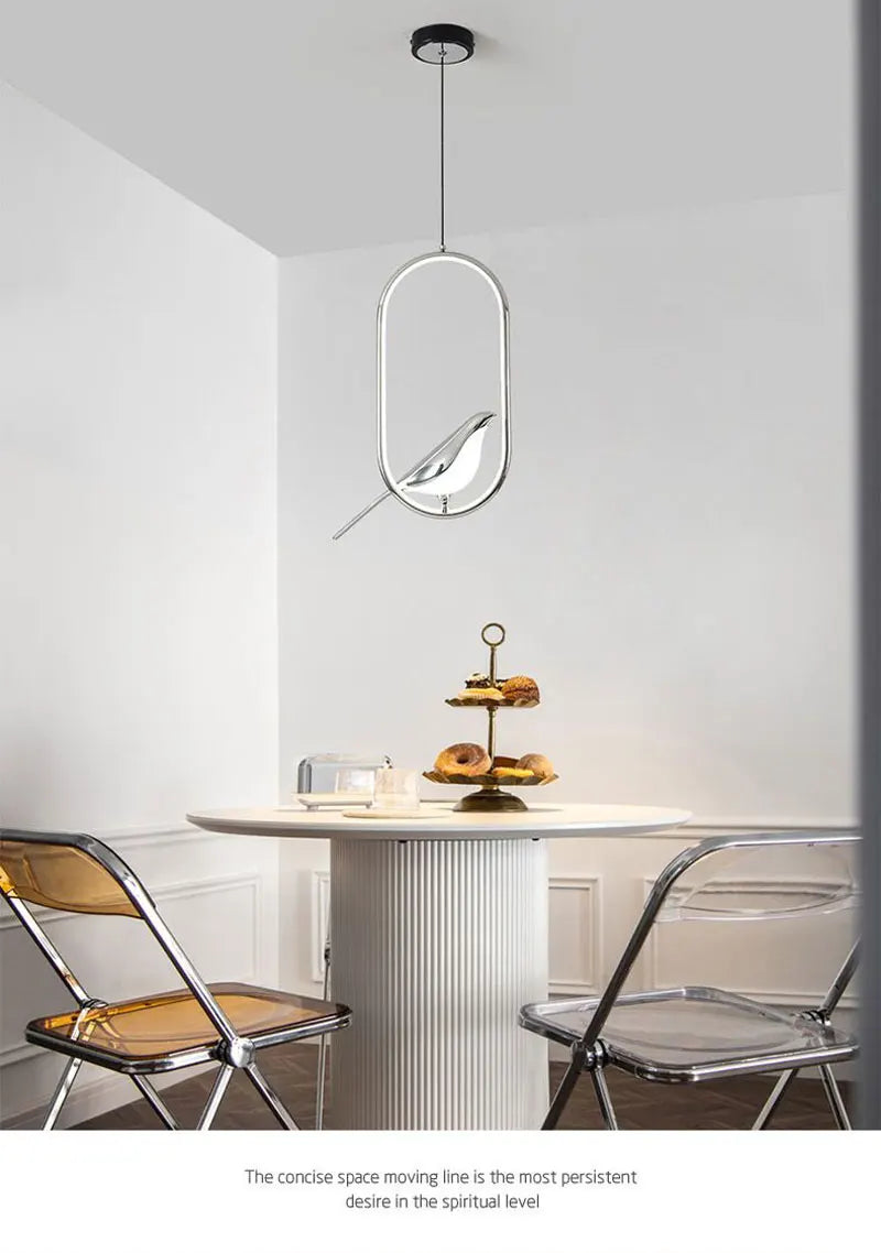 Magpie Bird Pendant Light