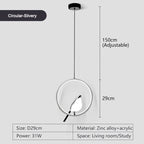 Magpie Bird Pendant Light