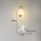 Polar Bear Moon Wall Lamp