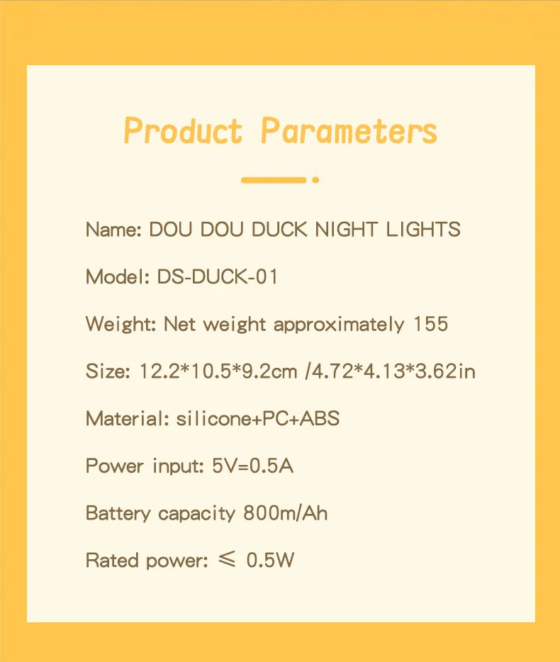 Doudou Duck Night Light