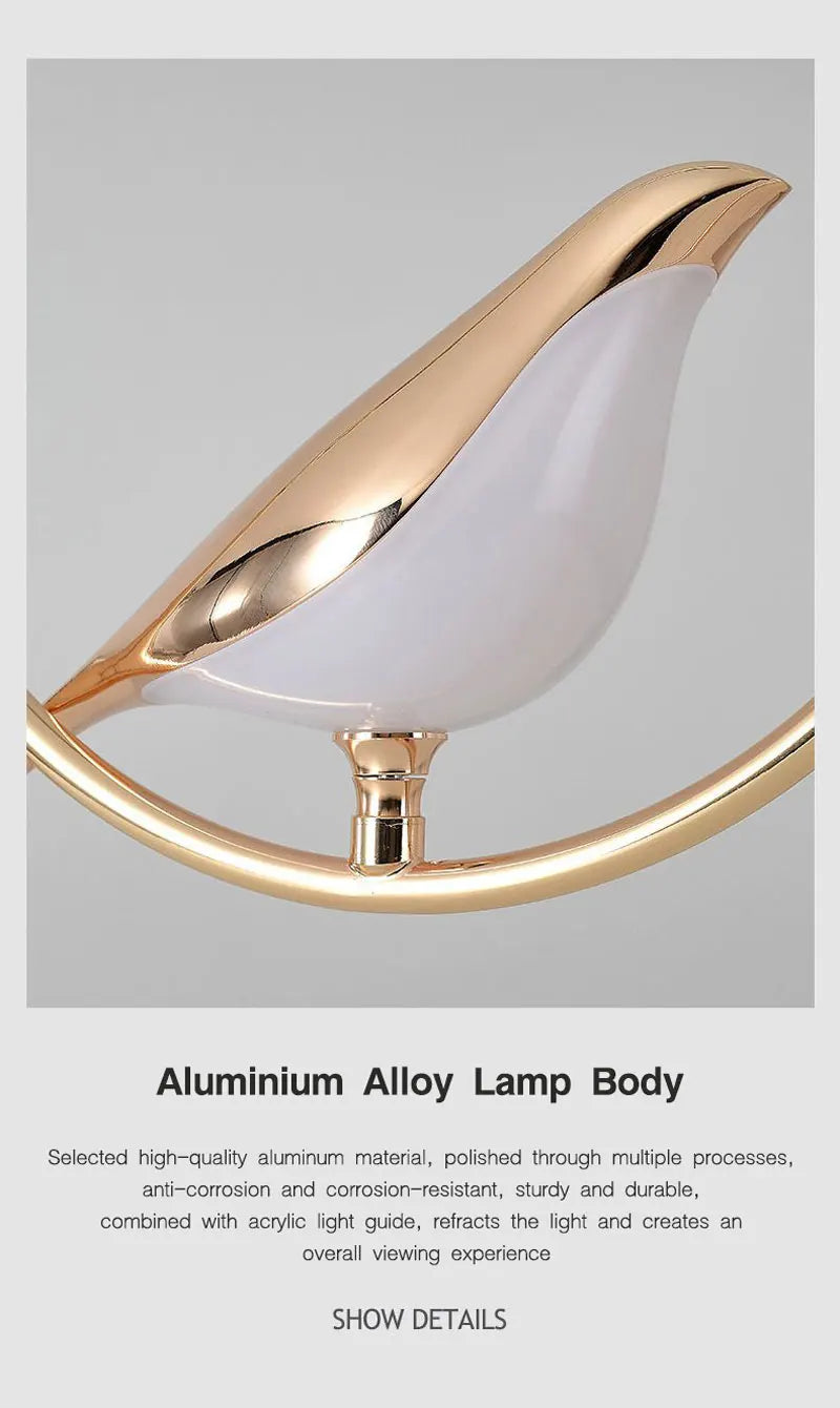 Magpie Bird Pendant Light