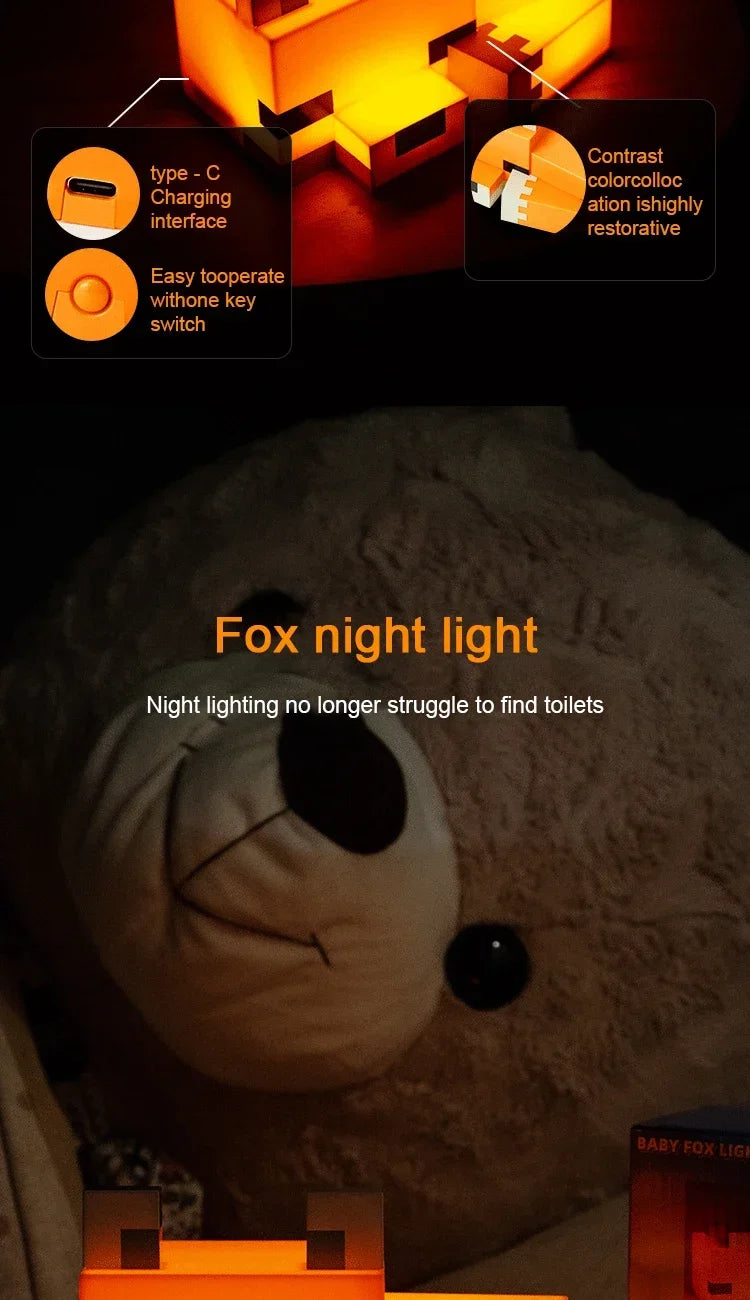 Blocky Fox Desk Lamp