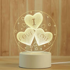 Romantic Heart Acrylic Lamp