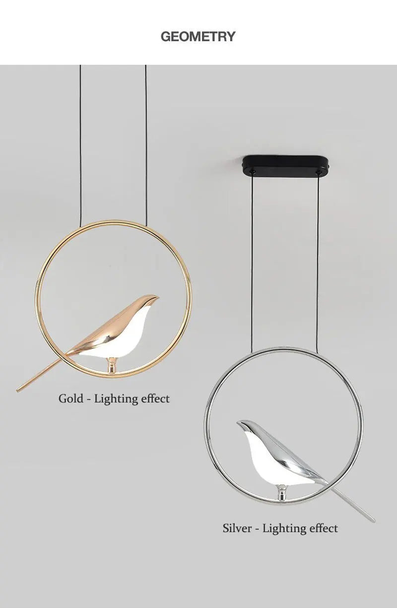 Magpie Bird Pendant Light