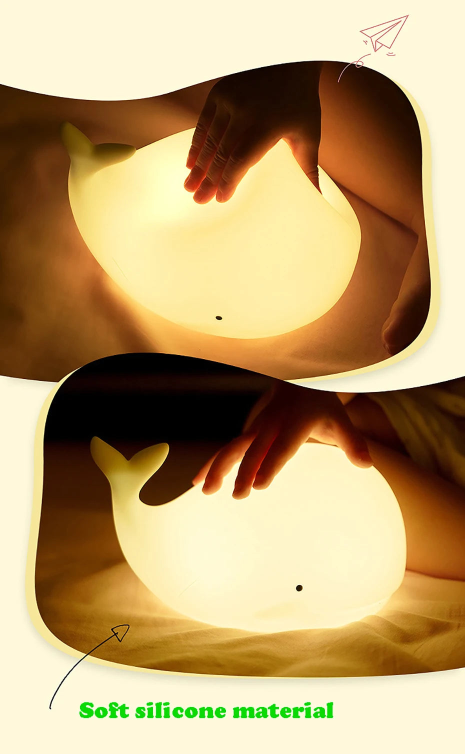 Cartoon Whale Night Light