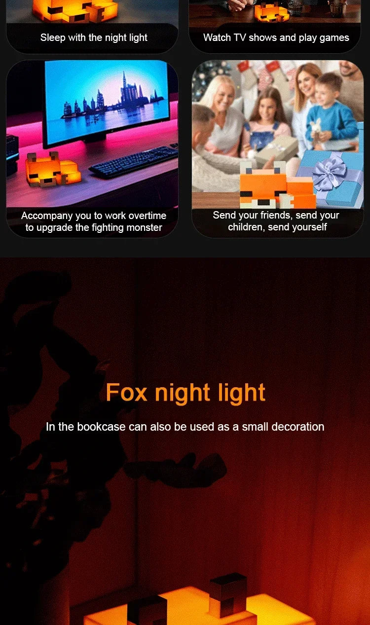 Blocky Fox Desk Lamp