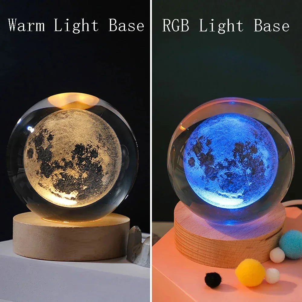 Crystal Solar System Lamp