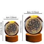 Flower of Life Crystal Lamp